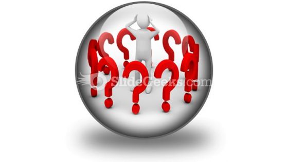 Man With Question PowerPoint Icon C