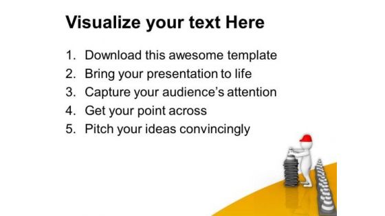 Man With Traffic Cones PowerPoint Templates Ppt Backgrounds For Slides 0813