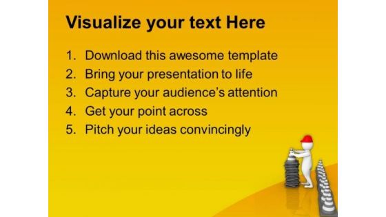 Man With Traffic Cones PowerPoint Templates Ppt Backgrounds For Slides 0813