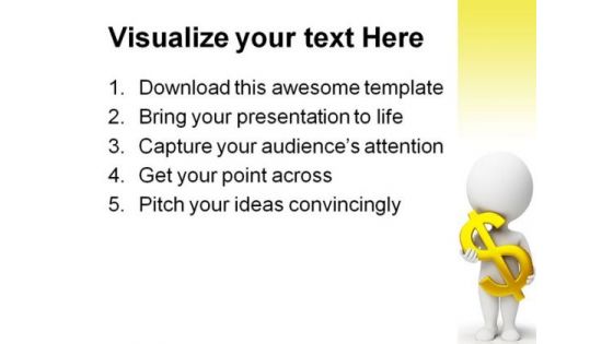Man Wtih Dollar Business PowerPoint Themes And PowerPoint Slides 0411