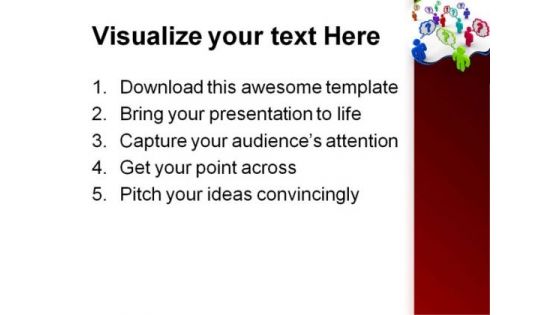 Many People Thinking Communication PowerPoint Templates And PowerPoint Backgrounds 0111