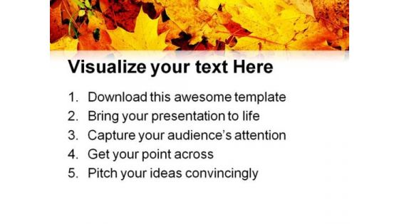 Maple Leaf Nature PowerPoint Themes And PowerPoint Slides 0411