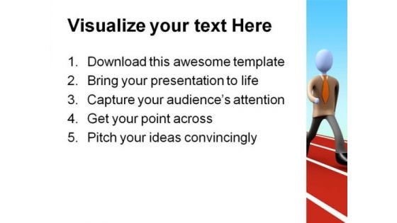 Marathon Business People PowerPoint Template 1110
