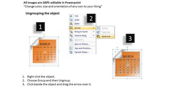 March 2012 Calendar PowerPoint Slides
