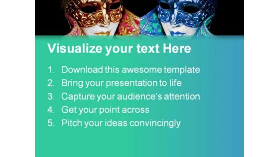 Mardigras Mask Art PowerPoint Themes And PowerPoint Slides 0711
