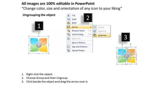 Market Analysis Text Leaves Diagram Circular Flow Motion PowerPoint Slides