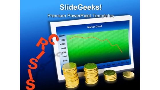 Market Crisis Finance PowerPoint Template 0610