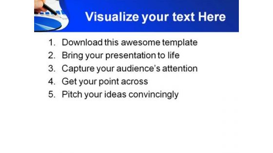 Market Graph Business PowerPoint Template 0810