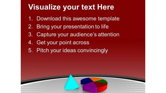 Market Growth By Pie Graph PowerPoint Templates Ppt Backgrounds For Slides 0413