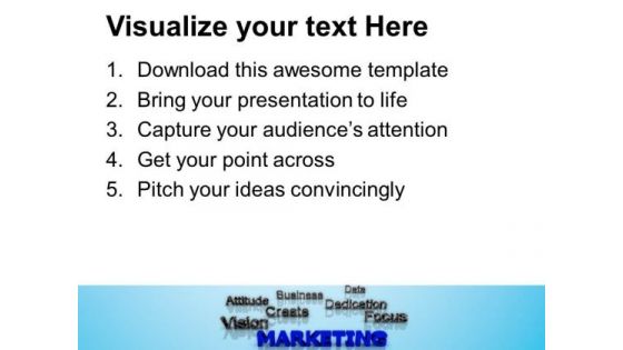Marketing At Forefront Business Concept PowerPoint Templates Ppt Backgrounds For Slides 0213