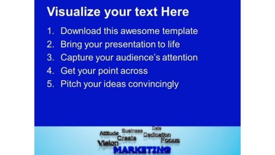 Marketing At Forefront Business Concept PowerPoint Templates Ppt Backgrounds For Slides 0213