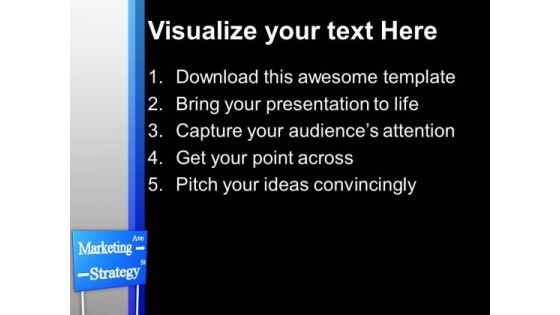 Marketing Ave Strategy St Business Signpost PowerPoint Templates Ppt Backgrounds For Slides 0213