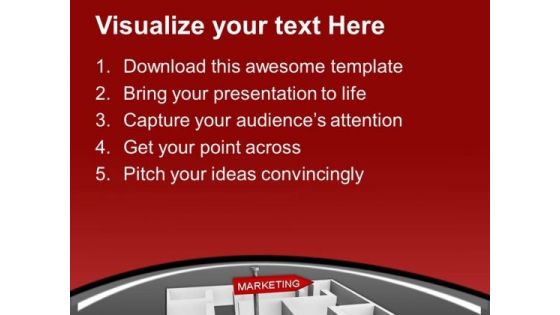 Marketing Concept With Labyrinth Business PowerPoint Templates Ppt Backgrounds For Slides 0113