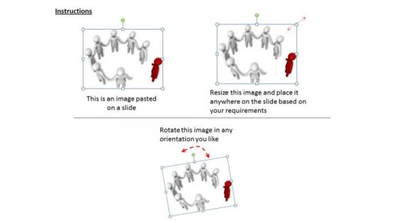 Marketing Concepts 3d Leader Standing Out From Team Characters
