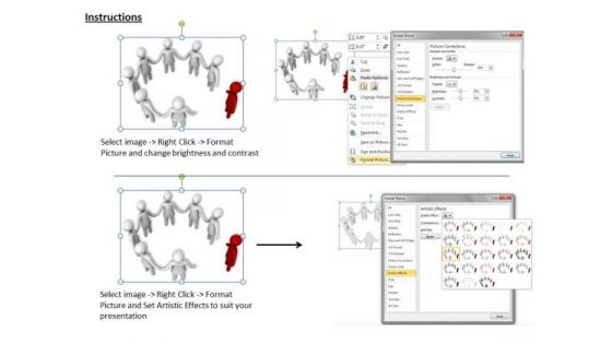 Marketing Concepts 3d Leader Standing Out From Team Characters