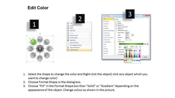 Marketing Concepts 8 Stages Circular Resource Allocation Chart Total