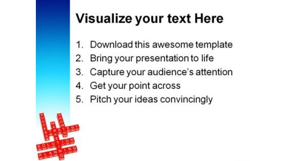 Marketing Crossword Success PowerPoint Themes And PowerPoint Slides 0411