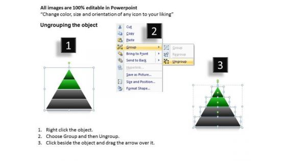 Marketing Diagram 2d Pyramid Simple Design With 4 Stages Business Diagram