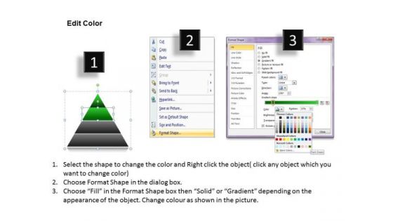 Marketing Diagram 2d Pyramid Simple Design With 4 Stages Business Diagram