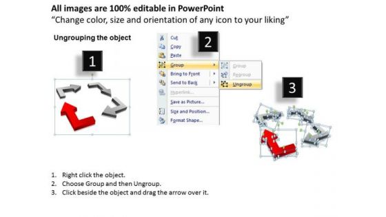 Marketing Diagram 3d Arrows Styli Strategic Management