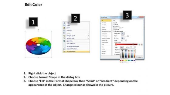 Marketing Diagram 3d Circle Puzzle Diagram 7 Stages Sales Diagram