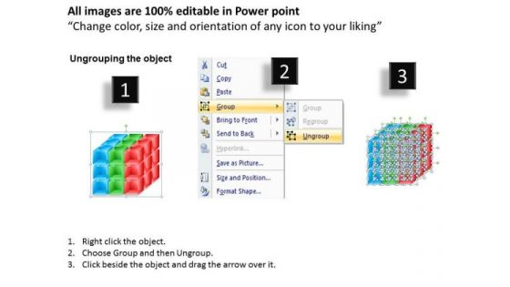 Marketing Diagram 3d Cubes With Arrows Design Business Framework Model