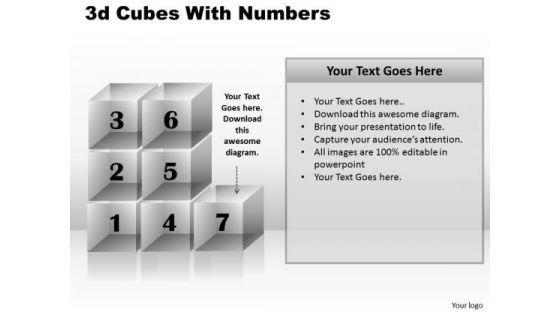 Marketing Diagram 3d Cubes With Numbers Consulting Diagram
