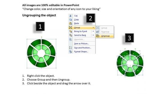 Marketing Diagram 3d Double Concentric Rings Pieces 3 Strategy Diagram