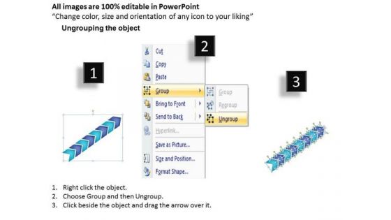 Marketing Diagram 3d Linear Arrow 8 Stages Sales Diagram