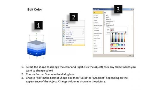 Marketing Diagram 3d Lists PowerPoint Slide Strategy Diagram