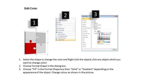 Marketing Diagram 3d Puzzle Process Stages 4 Strategy Diagram