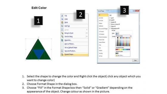 Marketing Diagram 3d Triangle Process 4 Pieces Consulting Diagram