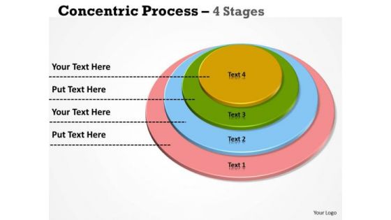 Marketing Diagram 4 Staged Multicolored Process Diagram Strategy Diagram