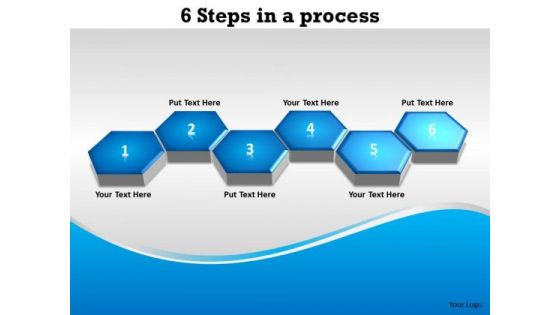 Marketing Diagram 6 Steps For Linear Process Business Cycle Diagram