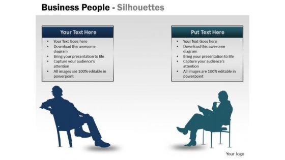 Marketing Diagram Business People Silhouettes Sales Diagram