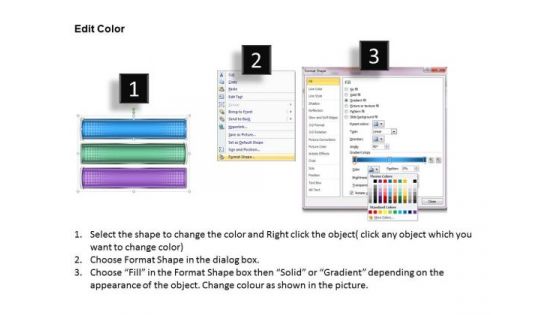 Marketing Diagram Business Textbox 3 Steps Sales Diagram