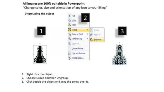 Marketing Diagram Chess Pawn Pieces Ppt 1 Business Cycle Diagram