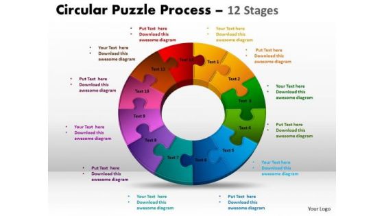 Marketing Diagram Components Circular Puzzle Process Business Cycle Diagram