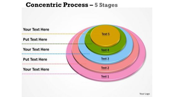 Marketing Diagram Concentric Process With Multicolors Business Diagram