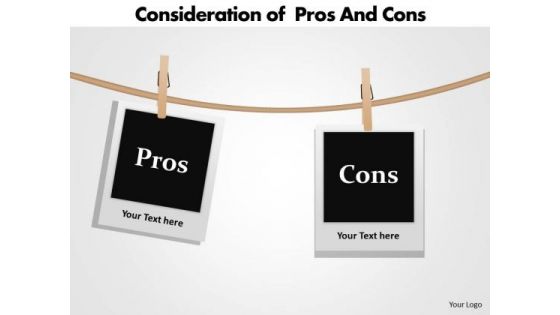 Marketing Diagram Consideration Of Pros And Cons Sales Diagram