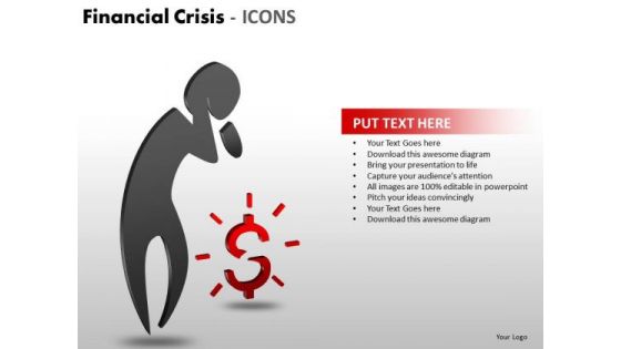 Marketing Diagram Financial Crisis Icons Consulting Diagram