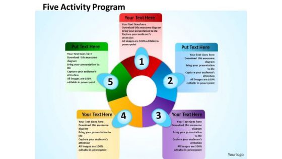 Marketing Diagram Five Activity Program Sales Diagram