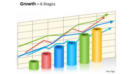 Marketing Diagram Growth 6 Stages Business Diagram