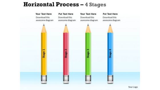 Marketing Diagram Horizontal Process 4 Stages Ppt Diagram Mba Models And Frameworks