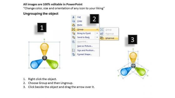 Marketing Diagram Hub And Spoke 3 Stages Sales Diagram