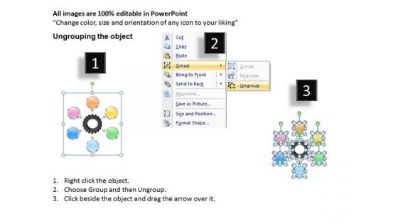 Marketing Diagram Hub And Spoke 6 Stages Marketing Diagram