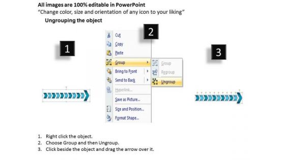 Marketing Diagram Linear Arrow 10 Stages Sales Diagram