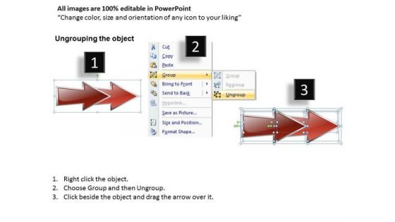 Marketing Diagram Linear Arrow 2 Stages