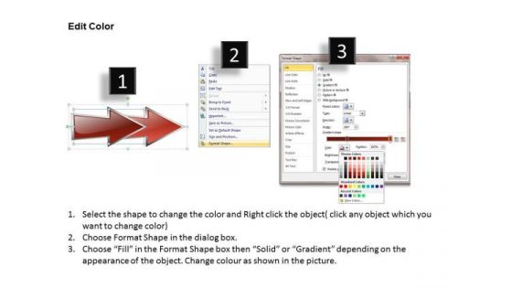Marketing Diagram Linear Arrow 2 Stages