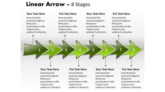 Marketing Diagram Linear Arrow 8 Stages Sales Diagram